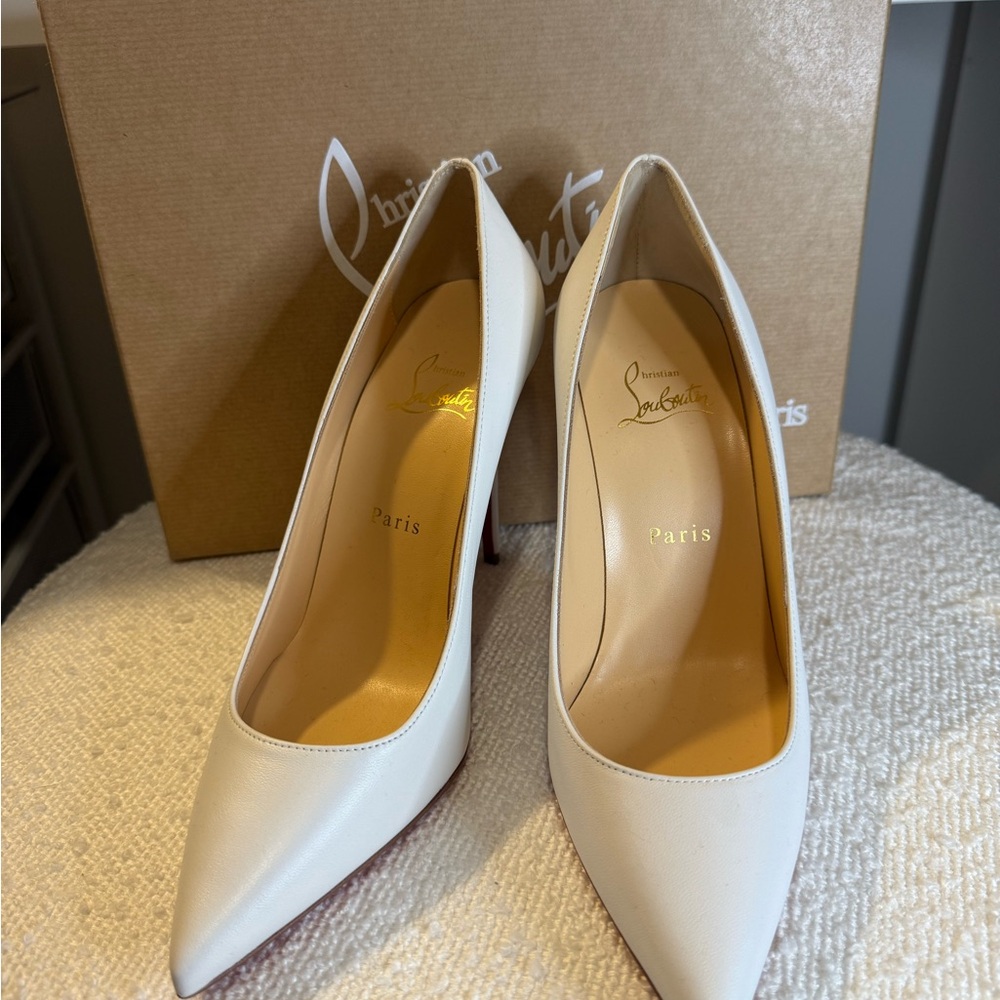 Christian Louboutin Classic White Heels